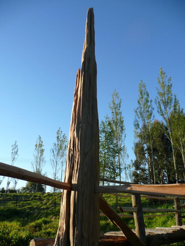 Totara monument, 2008. On site at Koroneiki.